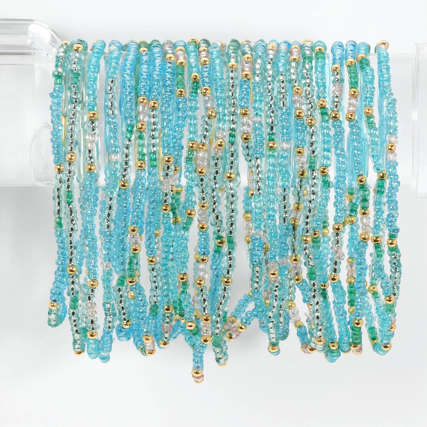Seaglass Stretch Seed Bead Bracelets