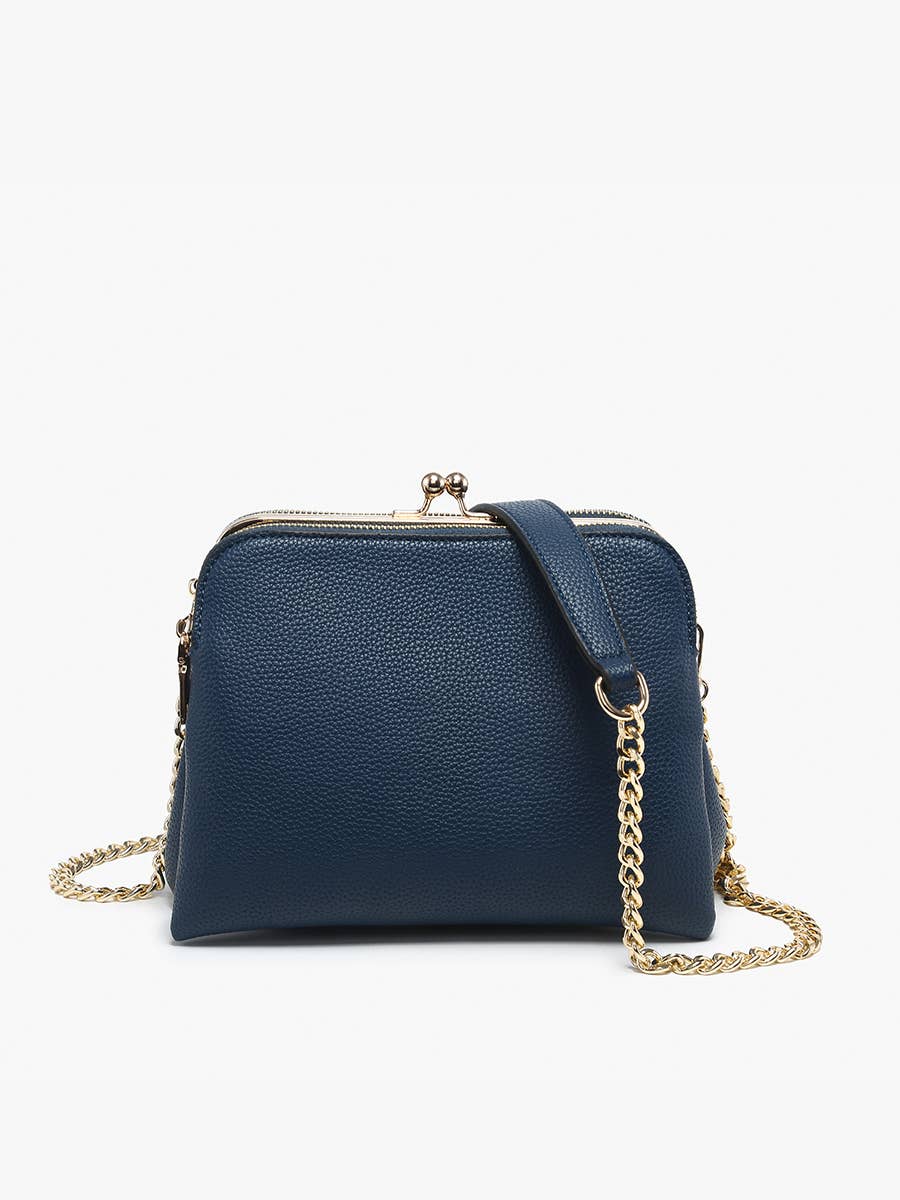 Kiva Navy Snap Pouch Crossbody
