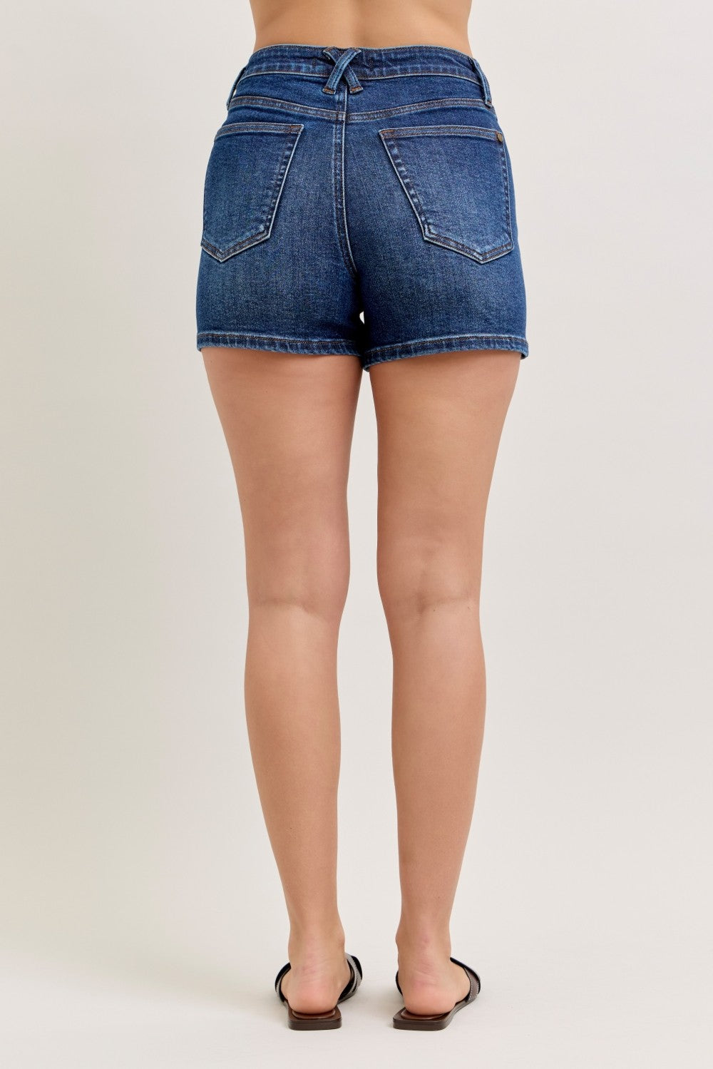Medium Denim Slim Shorts