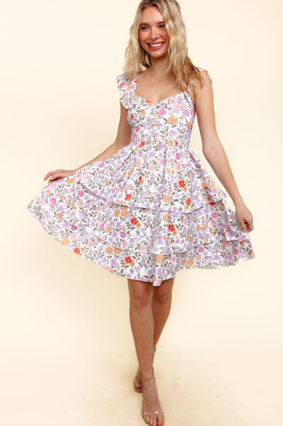 Lavender Floral Summer Dress