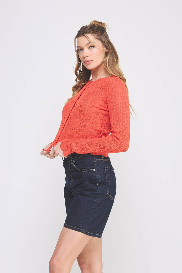 Poppy Lightweight Pointelle Cardigan