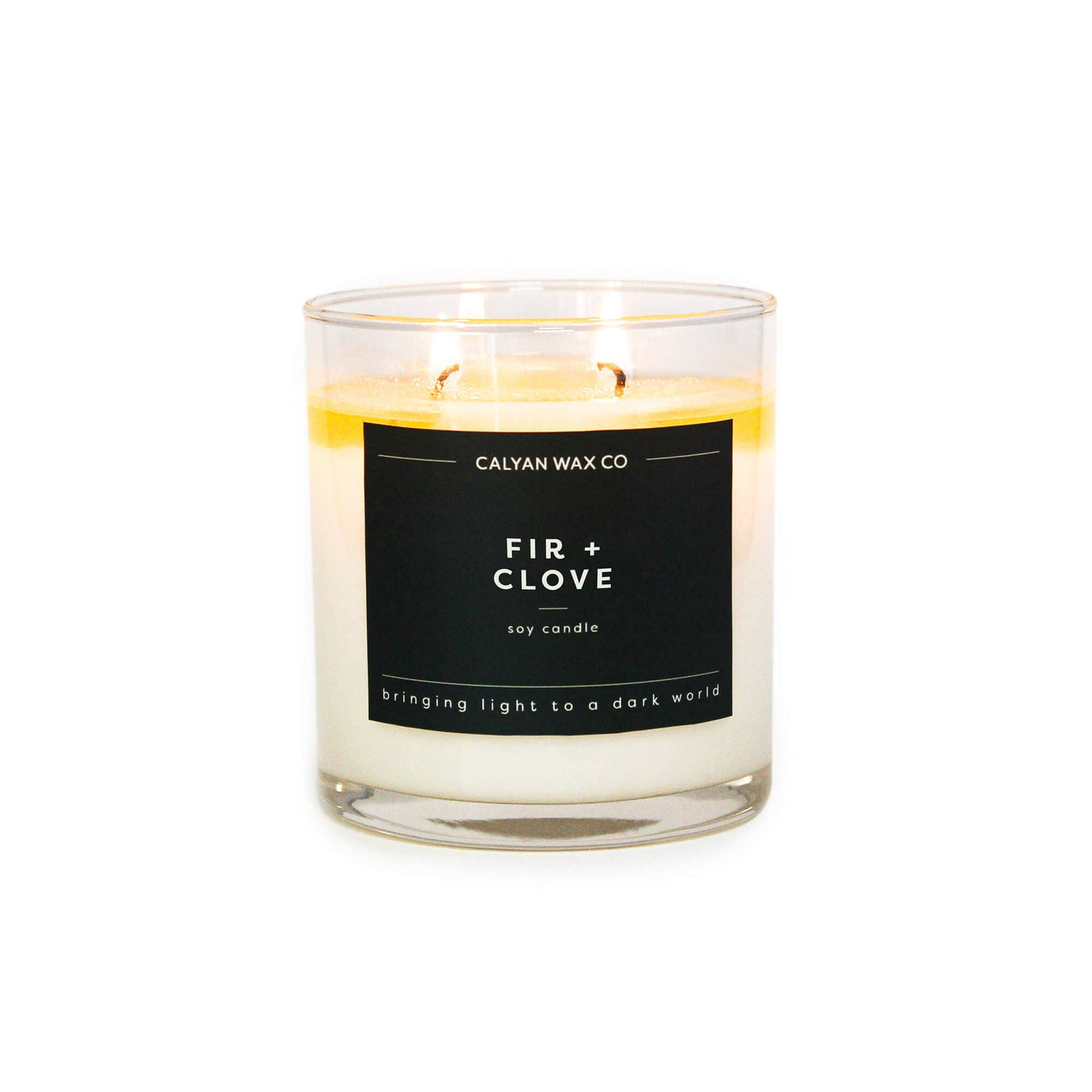 Fir + Clove Clear Glass Soy Candle 12.5oz