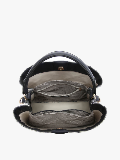 Tati Navy Canvas Satchel