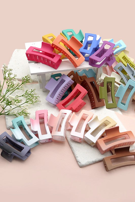 Large Rectangle Matte Hair Claws