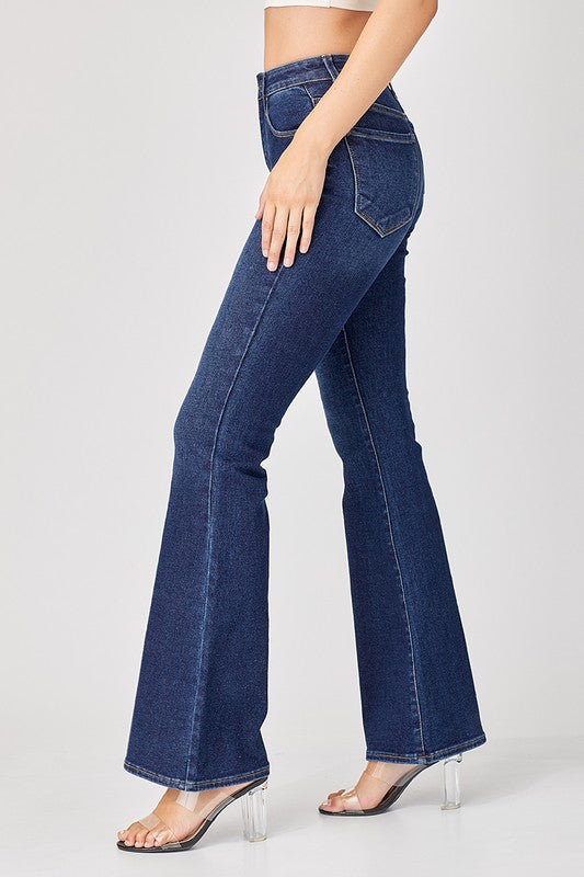Risen High Rise Basic Flare Jeans