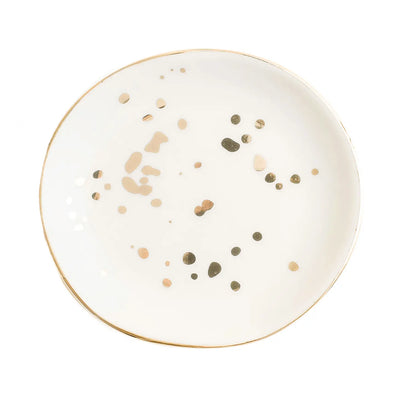 Speckled Gold Foil Jewelry Dish