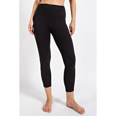 Black Butter Soft Cropped Leggings